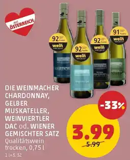 PENNY Die weinhacher chardonnay, gelber muskateller, weinviertler dac od. wiener gemischter satz Angebot