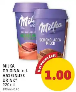 PENNY Milka original od. haselnuss drink Angebot