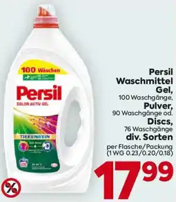 Billa Persil Waschmittel Gel Pulver od. Discs Angebot