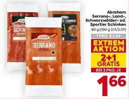 Billa Abraham Serrano-, Land-, Schwarzwälder- od. Sportler Schinken Angebot