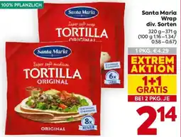 Billa Santa Maria Wrap Tortilla Original Angebot