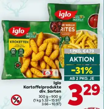 Billa Iglo Kartoffelprodukte Angebot