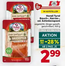 Billa Handl Tyrol Bauch-, Karree-, od. Schinkenspeck Angebot