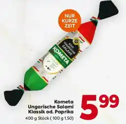Billa Kometa Ungarische Salami Klassik od. Paprika Angebot