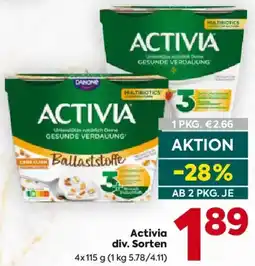 Billa Activia Angebot