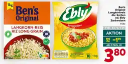 Billa Ben's Original Langkornreis od. Ebly Zartweizen Angebot