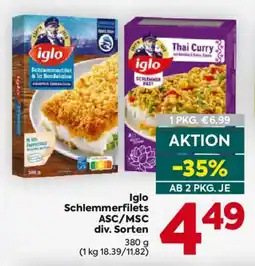 Billa Iglo Schlemmerfilets ASC/MSC Angebot