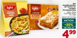 Billa Iglo Genießerpfanne od. Lasagne Vorteilspackung Angebot