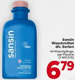 Billa Sansin Waschmittel Angebot