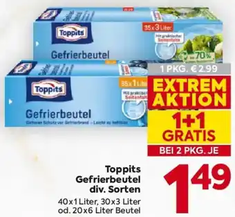 Billa Toppits Gefrierbeutel Angebot