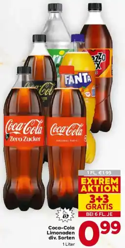 Billa Coca-Cola Limonaden Angebot
