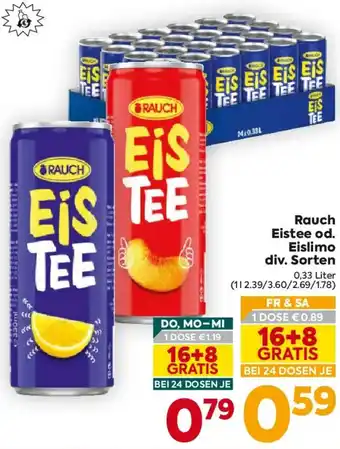 Billa Rauch Eistee od. Eislimo Angebot