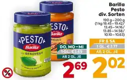 Billa Barilla Pesto Angebot