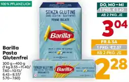 Billa Barilla Pasta Glutenfrei Angebot