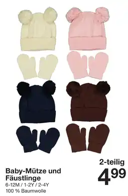 Zeeman Baby-Mütze und Fäustlinge Angebot
