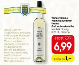 SPAR Gourmet Winzer Krems Weinmanufaktur Krems Gelber Muskateller Angebot