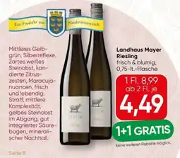 SPAR Gourmet Landhaus Mayer Riesling Angebot