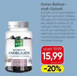 Spar Vital Pure Schwarzer Knoblauch Angebot