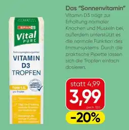 Spar Vital Pure Vitamin D3 Tropfen Angebot