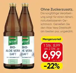 Spar Vital Pure Bio-Aloe Vera Saft Angebot