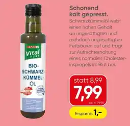 Spar Vital Pure Bio-Schwarzkümmelöl Angebot