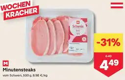 MPreis Minutensteaks vom Schwein Angebot