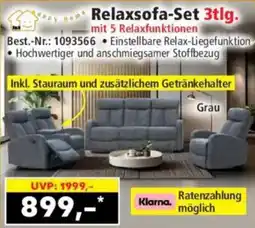 Norma Relaxsofa-Set 3tlg. mit 5 Relaxfunktionen Angebot