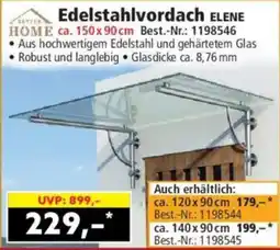 Norma Edelstahlvordach ELENE Angebot