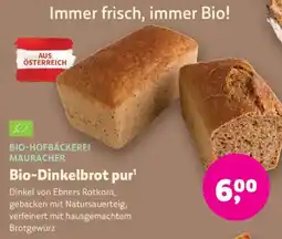 Denn's Biomarkt Bio-Hofbäckerei Mauracher Bio-Dinkelbrot pur¹ Angebot