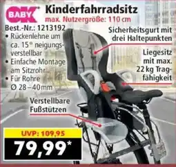 Norma BABY Kinderfahrradsitz Angebot