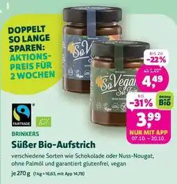 Denn's Biomarkt Brinkers Süßer Bio-Aufstrich Angebot