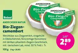 Denn's Biomarkt Andechser Natur Bio-Ziegen-camembert Angebot