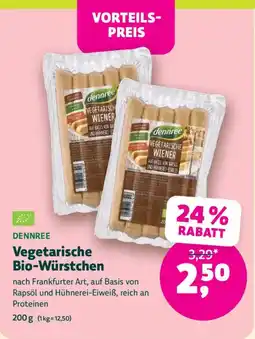 Denn's Biomarkt Dennree Vegetarische Bio-Würstchen Angebot