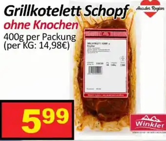 Grillkotelett Schopf ohne Knochen