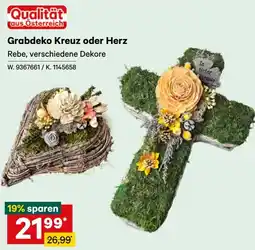 Lagerhaus Grabdeko Kreuz oder Herz Angebot