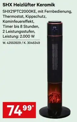 Lagerhaus SHX Heizlüfter Keramik Angebot