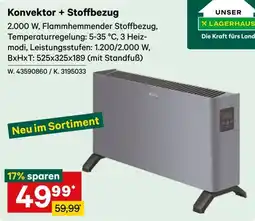 Lagerhaus Konvektor + Stoffbezug Angebot