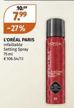 Müller L'Oréal Paris Infaillable Setting Spray Angebot