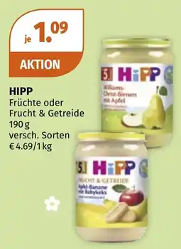 Müller HIPP Früchte oder Frucht & Getreide Angebot