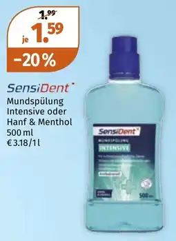 Müller SensiDent Mundspülung Intensive oder Hanf & Menthol Angebot