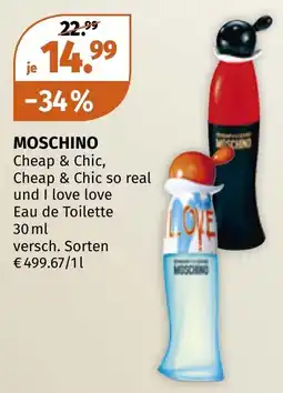 Müller MOSCHINO Cheap & Chic, Cheap & Chic so real und I love love Eau de Toilette Angebot