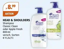 Müller Head & Shoulders Shampoo Classic Clean oder Apple Fresh Angebot