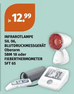 Müller Infrarotlampe Sil 06, Blutdruckmessgerät Oberarm SBM 18 oder Fieberthermometer SFT 65 Angebot