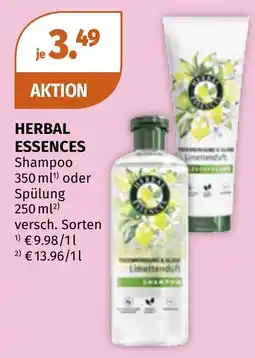 Müller Herbal Essences Shampoo oder Spülung Angebot