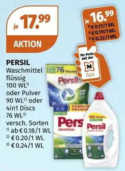 Müller Persil Waschmittel Angebot