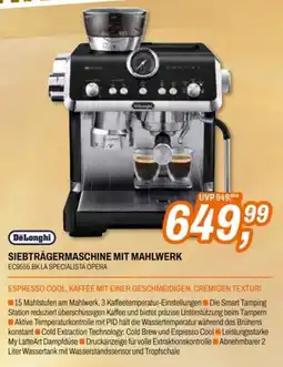 Expert DeLonghi Siebträgermaschine mit Mahlwerk Angebot
