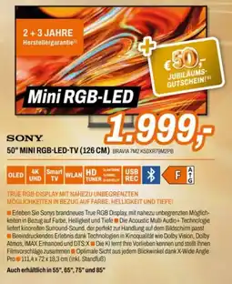 Expert Sony 50" MINI RGB-LED-TV (126 CM) Angebot
