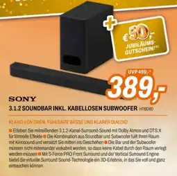 Expert Sony 3.1.2 Soundbar inkl. kabellosen Subwoofer HTBD60 Angebot