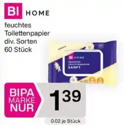 Bipa BI HOME feuchtes Toilettenpapier Angebot