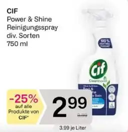 Bipa CIF Power & Shine Reinigungsspray Angebot